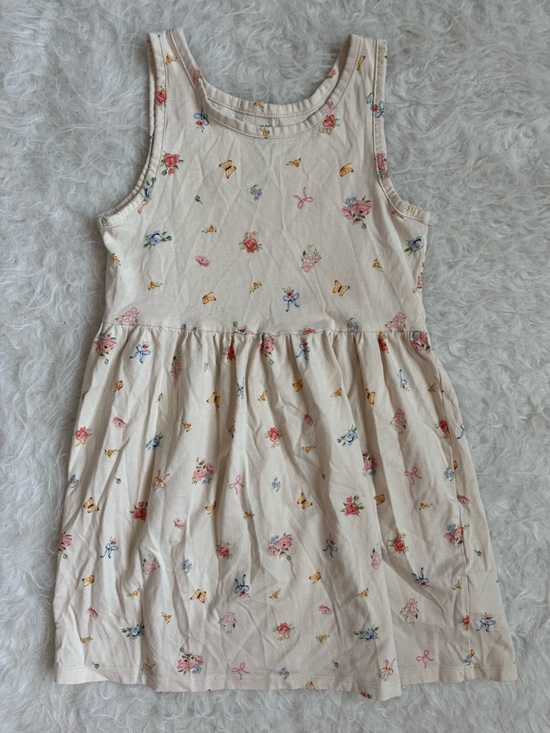 H&M Other - H&M Cream Tank Dress with Cottagecore Feminine Colorful Floral AOP